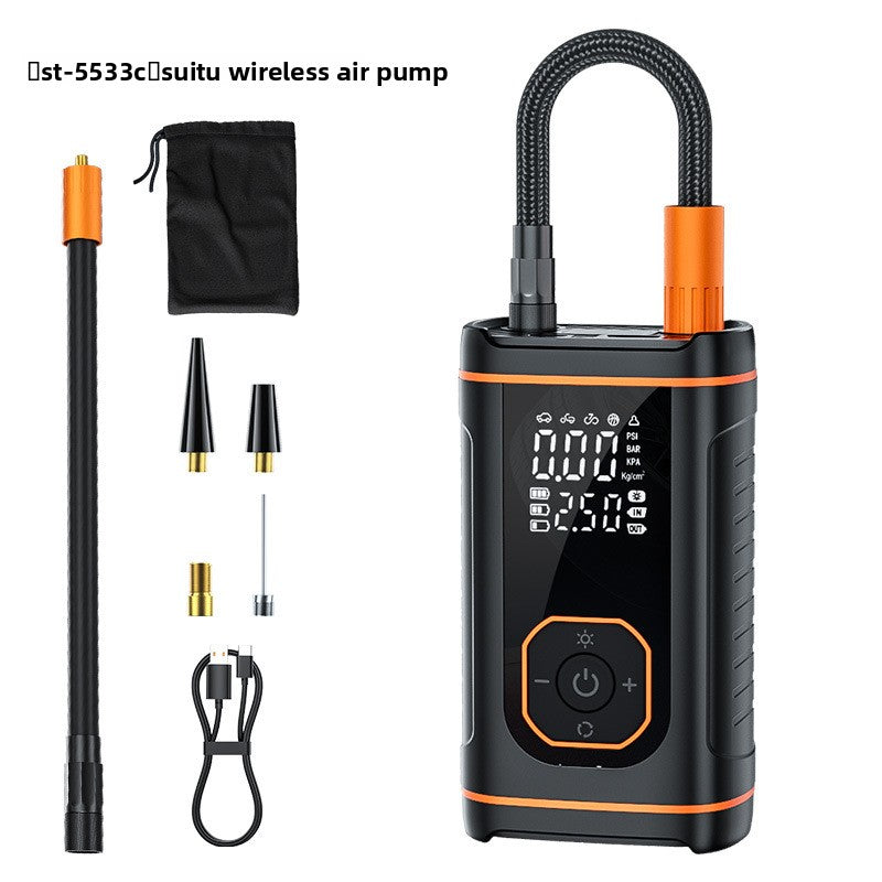 Portable Wireless Car Tire Inflator with Digital Pressure Gauge